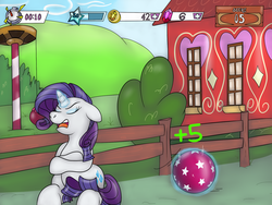 Size: 1600x1200 | Tagged: safe, artist:pavlovzdawg, gameloft, rarity, pony, unicorn, g4, ball, female, gameloft interpretation, gem, mare, solo