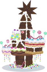 Size: 1500x2276 | Tagged: safe, artist:phucknuckl, equestria girls, equestria girls specials, g4, my little pony equestria girls: dance magic, cake, candy, candy cane, castle, chocolate, food, frosting, model, no pony, simple background, transparent background, twilight's castle, vector