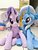 Size: 768x1024 | Tagged: safe, artist:nekokevin, starlight glimmer, trixie, pony, unicorn, series:nekokevin's glimmy, g4, cute, diatrixes, duo, female, glimmerbetes, hug, irl, looking at you, mare, photo, plushie, sitting, smiling