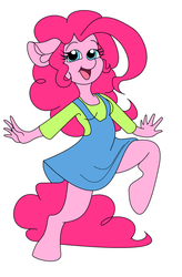 Size: 1752x2671 | Tagged: safe, artist:smirk, pinkie pie, anthro, unguligrade anthro, g4, clothes, colored, ms paint