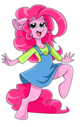 Size: 1752x2671 | Tagged: safe, artist:smirk, pinkie pie, earth pony, anthro, unguligrade anthro, g4, clothes, colored, ms paint