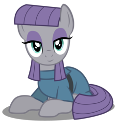 Size: 2601x2723 | Tagged: safe, artist:mundschenk85, maud pie, earth pony, pony, g4, cute, female, high res, mare, maudabetes, prone, show accurate, simple background, smiling, solo, transparent background, vector, when she smiles