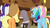 Size: 1280x720 | Tagged: safe, screencap, applejack, fluttershy, pinkie pie, rainbow dash, rarity, earth pony, pegasus, pony, unicorn, g4, my little pony: friendship is magic, yakity-sax, butt, female, mare, pinkamena diane pie, plot, sad