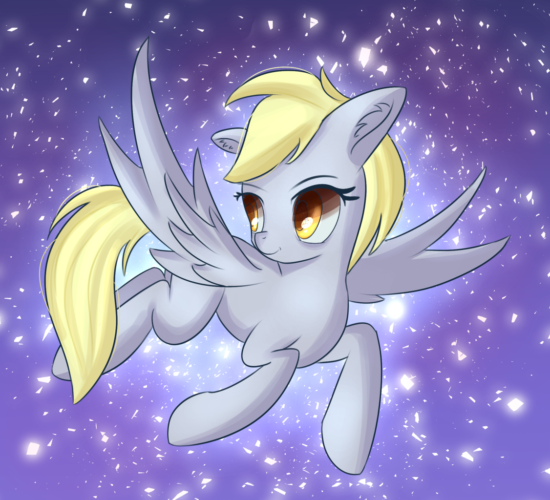 Safe Artist Brok Enwings Derpy Hooves Pony Female Flying Solo Derpibooru