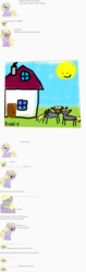 Size: 943x2988 | Tagged: safe, artist:dinky hooves, artist:dziadek1990, derpy hooves, dinky hooves, g4, conversation, crying, cute, drawing, emote story, emotes, equestria's best daughter, female, house, hug, love, mother and daughter, reddit, slice of life, stylistic suck, sun, tears of joy, window