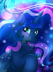 Size: 900x1232 | Tagged: safe, artist:mirry92, princess luna, alicorn, pony, g4, cute, deviantart watermark, female, looking at you, lunabetes, mare, obtrusive watermark, signature, solo, watermark