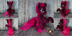 Size: 1988x1000 | Tagged: safe, artist:essorille, tempest shadow, seapony (g4), g4, irl, photo, plushie, seaponified, seapony tempest shadow, solo, species swap