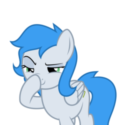 Size: 5000x5287 | Tagged: safe, artist:memely, oc, oc only, oc:stormerino, pegasus, pony, absurd resolution, boop, glimmerposting, meme, self-boop, simple background, smug, solo, the boopening, transparent background, vector