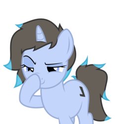 Size: 5000x5287 | Tagged: safe, artist:memely, oc, oc only, oc:checkem, pony, unicorn, absurd resolution, boop, glimmerposting, meme, self-boop, simple background, smug, solo, the boopening, transparent background, vector