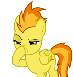 Size: 5000x5287 | Tagged: safe, artist:memely, spitfire, pegasus, pony, g4, absurd resolution, boop, female, glimmerposting, meme, self-boop, show accurate, simple background, smug, solo, the boopening, transparent background, vector, wonderbolts