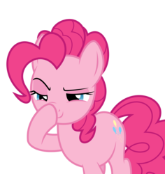 Size: 5000x5287 | Tagged: safe, artist:memely, pinkie pie, earth pony, pony, g4, absurd resolution, best pony, boop, female, glimmerposting, meme, ponk, ponka, self-boop, simple background, smug, solo, the boopening, transparent background, vector