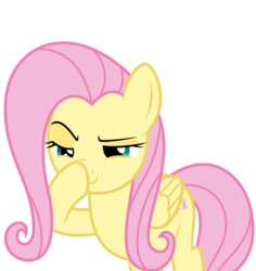 Size: 5000x5287 | Tagged: safe, artist:memely, fluttershy, pegasus, pony, g4, absurd resolution, boop, female, glimmerposting, meme, self-boop, simple background, smug, solo, the boopening, transparent background, vector