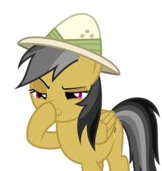 Size: 5000x5287 | Tagged: safe, artist:memely, daring do, pegasus, pony, g4, absurd resolution, adventurer, boop, female, glimmerposting, hat, meme, self-boop, simple background, smug, solo, the boopening, transparent background, vector