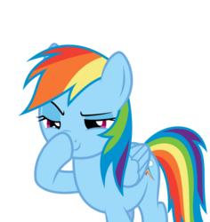 Size: 5000x5287 | Tagged: safe, artist:memely, rainbow dash, pegasus, pony, g4, absurd resolution, boop, dosh, female, glimmerposting, meme, self-boop, simple background, smug, solo, the boopening, transparent background, vector