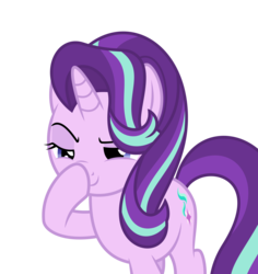 Size: 5000x5287 | Tagged: safe, artist:memely, starlight glimmer, pony, unicorn, g4, absurd resolution, boop, female, glim glam, glimmerposting, meme, self-boop, simple background, smug, solo, the boopening, transparent background, vector
