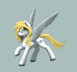 Size: 1024x956 | Tagged: safe, artist:thelittlesnake, oc, oc only, pegasus, pony, female, glasses, gray background, mare, simple background, solo