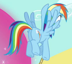 Size: 233x207 | Tagged: safe, screencap, rainbow dash, pegasus, pony, g4, mmmystery on the friendship express, butt, cropped, female, flying, mare, plot, solo