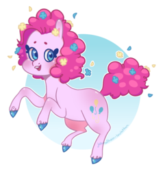 Size: 1024x1062 | Tagged: safe, artist:johnathan-leviathan, pinkie pie, earth pony, pony, g4, colored hooves, confetti, cutie mark, female, mare, open mouth, simple background, solo, transparent background