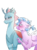 Size: 1545x2081 | Tagged: dead source, safe, artist:oniricat, ocellus, silverstream, changedling, changeling, changeling queen, classical hippogriff, hippogriff, g4, blushing, crush, female, headcanon, headcanon in the description, lesbian, older, queen ocellus, ship:ocellustream, shipping, simple background, size difference, smiling, transparent background