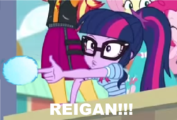 Size: 1024x691 | Tagged: safe, edit, edited screencap, screencap, fluttershy, pinkie pie, sci-twi, sunset shimmer, twilight sparkle, equestria girls, equestria girls specials, g4, my little pony equestria girls: better together, my little pony equestria girls: rollercoaster of friendship, meme, yu yu hakusho