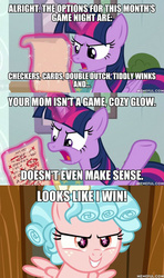 Size: 600x1011 | Tagged: safe, edit, edited screencap, screencap, cozy glow, twilight sparkle, alicorn, pegasus, pony, g4, marks for effort, female, filly, image macro, male, meme, memeful.com, pure concentrated unfiltered evil of the utmost potency, regular show, twilight sparkle (alicorn)