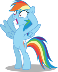 Size: 1464x1800 | Tagged: safe, artist:seahawk270, rainbow dash, pegasus, pony, g4, grannies gone wild, my little pony: friendship is magic, belly, bipedal, featureless crotch, female, simple background, solo, standing up, transparent background, vector, wings