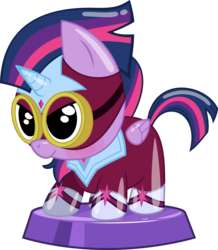 Size: 2592x2971 | Tagged: safe, artist:phucknuckl, budge studios, twilight sparkle, alicorn, pony, g4, my little pony pocket ponies, chibi, cute, female, high res, masked matter-horn costume, power ponies, simple background, smiling, solo, transparent background, twiabetes, twilight sparkle (alicorn)