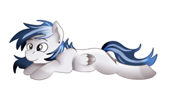Size: 1280x720 | Tagged: safe, artist:jbond, oc, oc only, pegasus, pony, commission, lying down, male, pegasus oc, prone, simple background, solo, stallion, white background, ych result