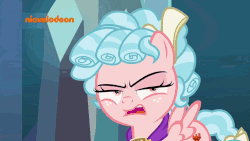 Size: 1920x1080 | Tagged: safe, screencap, cozy glow, pegasus, pony, g4, school raze, absurd file size, absurd gif size, animated, cozy glow is best facemaker, crazy glow, faic, female, filly, foal, gif, mood swing, mood whiplash, nickelodeon, shaking
