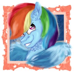 Size: 3000x3000 | Tagged: safe, artist:euspuche, rainbow dash, pony, g4, bust, female, high res, looking at you, portrait, realistic, simple background, smiling, solo, transparent background