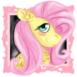 Size: 3000x3000 | Tagged: safe, artist:euspuche, fluttershy, pony, g4, blushing, bust, female, high res, looking at you, portrait, simple background, smiling, solo, transparent background