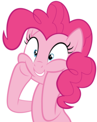 Size: 997x1250 | Tagged: safe, artist:spellboundcanvas, pinkie pie, earth pony, pony, g4, hearthbreakers, cute, diapinkes, female, grin, omg, ponk, simple background, smiling, solo, squishy cheeks, transparent background, vector