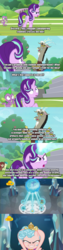 Size: 1280x5040 | Tagged: safe, edit, edited screencap, screencap, cozy glow, discord, sandbar, spike, starlight glimmer, yona, draconequus, dragon, pegasus, pony, unicorn, a matter of principals, g4, school raze, comic, female, filly, foal, irony, male, mare, screencap comic, winged spike, wings