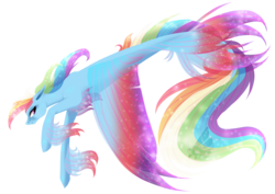 Size: 3508x2480 | Tagged: safe, artist:oneiria-fylakas, rainbow dash, pony, seapony (g4), g4, female, high res, mare, seaponified, seapony rainbow dash, simple background, solo, species swap, transparent background