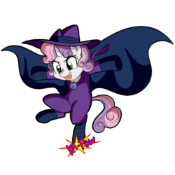 Size: 512x512 | Tagged: safe, artist:anibaruthecat, mare do well, sweetie belle, pony, unicorn, g4, female, filly, open mouth, simple background, solo, sweetie do well, transparent background