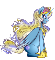 Size: 2000x2200 | Tagged: safe, artist:anibaruthecat, oc, oc only, oc:oceanus, alicorn, pony, alicorn oc, high res, simple background, solo, transparent background