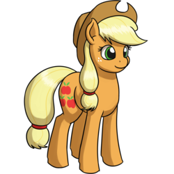 Size: 1280x1280 | Tagged: safe, artist:mkogwheel, part of a set, applejack, earth pony, pony, g4, 8 angles of pony collaboration, female, freckles, mare, simple background, solo, transparent background