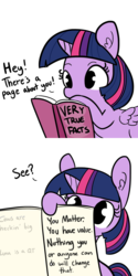Size: 1280x2560 | Tagged: safe, artist:tjpones, twilight sparkle, alicorn, pony, book, cute, drawing, ear fluff, encouragement, facts, female, heck, hoof hold, mare, positive ponies, qt, raised hoof, reading, simple background, truth, twiabetes, twilight sparkle (alicorn), very true facts, white background, wholesome