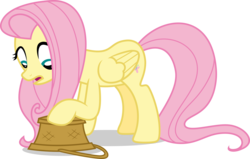 Size: 7000x4438 | Tagged: safe, artist:luckreza8, fluttershy, pegasus, pony, g4, yakity-sax, .svg available, absurd resolution, basket, female, simple background, solo, transparent background, vector