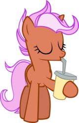 Size: 3332x5163 | Tagged: safe, artist:ironm17, fiery fricket, pony, unicorn, g4, drinking, eyes closed, las pegasus resident, recolor, simple background, solo, transparent background, vector