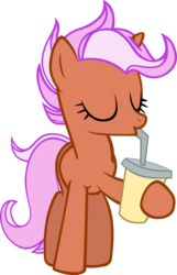 Size: 3332x5163 | Tagged: safe, artist:ironm17, fiery fricket, pony, unicorn, g4, drinking, eyes closed, female, las pegasus resident, mare, recolor, simple background, solo, transparent background, vector