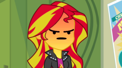 Size: 1075x600 | Tagged: safe, edit, edited screencap, screencap, sunset shimmer, equestria girls, g4, angry, emoji, facebook, female, solo