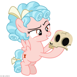 Size: 6000x6000 | Tagged: safe, artist:suramii, cozy glow, pegasus, pony, g4, school raze, absurd resolution, female, filly, flying, freckles, holding, simple background, skull, solo, transparent background, vector