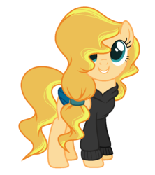 Size: 847x955 | Tagged: safe, artist:nightmarye, oc, oc only, oc:sundance, pegasus, pony, clothes, female, hoodie, mare, simple background, solo, transparent background, two toned wings