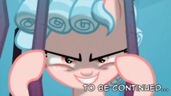 Size: 1920x1080 | Tagged: safe, edit, edited screencap, screencap, cozy glow, pegasus, pony, g4, school raze, cell, cliffhanger, evil smile, female, filly, grin, implied lord tirek, offscreen character, smiling, tartarus, to be continued, underlighting, wanna be friends?