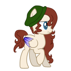 Size: 1024x1024 | Tagged: safe, artist:k3elliebear, oc, oc only, oc:ruby skies, pegasus, pony, beanie, colored pupils, female, hat, mare, simple background, solo, transparent background