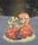 Size: 2903x3447 | Tagged: safe, artist:kittytitikitty, oc, oc:atsuko, oc:chiyo, earth pony, kirin, pony, chocolate, fake horn, female, food, heart, high res, hot chocolate, hug, mother and daughter, outdoors, quilt, snow