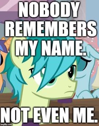 Size: 435x556 | Tagged: safe, edit, edited screencap, editor:useraccount, screencap, ocellus, sandbar, earth pony, pony, a rockhoof and a hard place, g4, cropped, image macro, male, meme, op is trying too hard