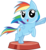 Size: 2928x3192 | Tagged: safe, artist:phucknuckl, budge studios, rainbow dash, pegasus, pony, g4, my little pony pocket ponies, cute, daaaaaaaaaaaw, dashabetes, female, high res, mare, open mouth, simple background, solo, transparent background