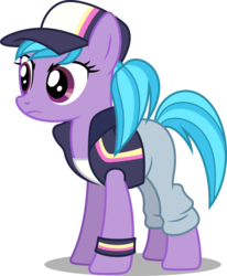 Size: 7392x8968 | Tagged: safe, artist:fruft, azure velour, earth pony, pony, g4, season 6, the saddle row review, absurd resolution, annoyed, cap, clothes, female, hat, mare, pants, simple background, solo, transparent background, vector, wristband